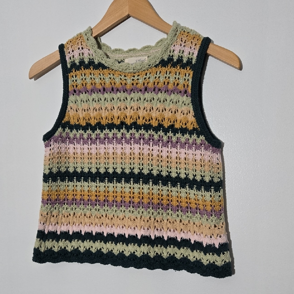 Universal Thread Multicolor Knit Sleevless Tank Top Y2K Style Size S